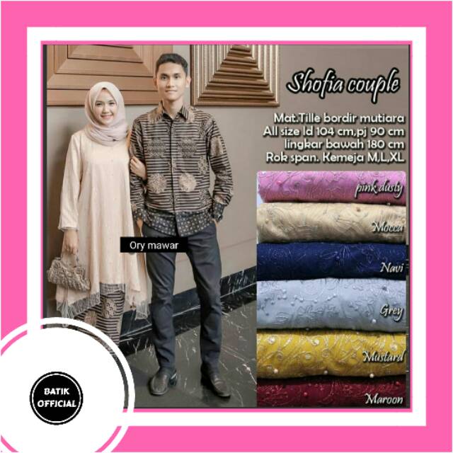 Couple set brokat mutiara COUPLE SANDRIYANT COUPLE SHOFIA TILE MUTIARA