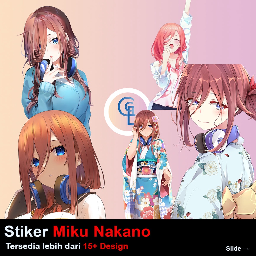 Sticker Anime Miku Nakano Tumblr Bom Laptop Helm Hp PREMIUM gotoubun