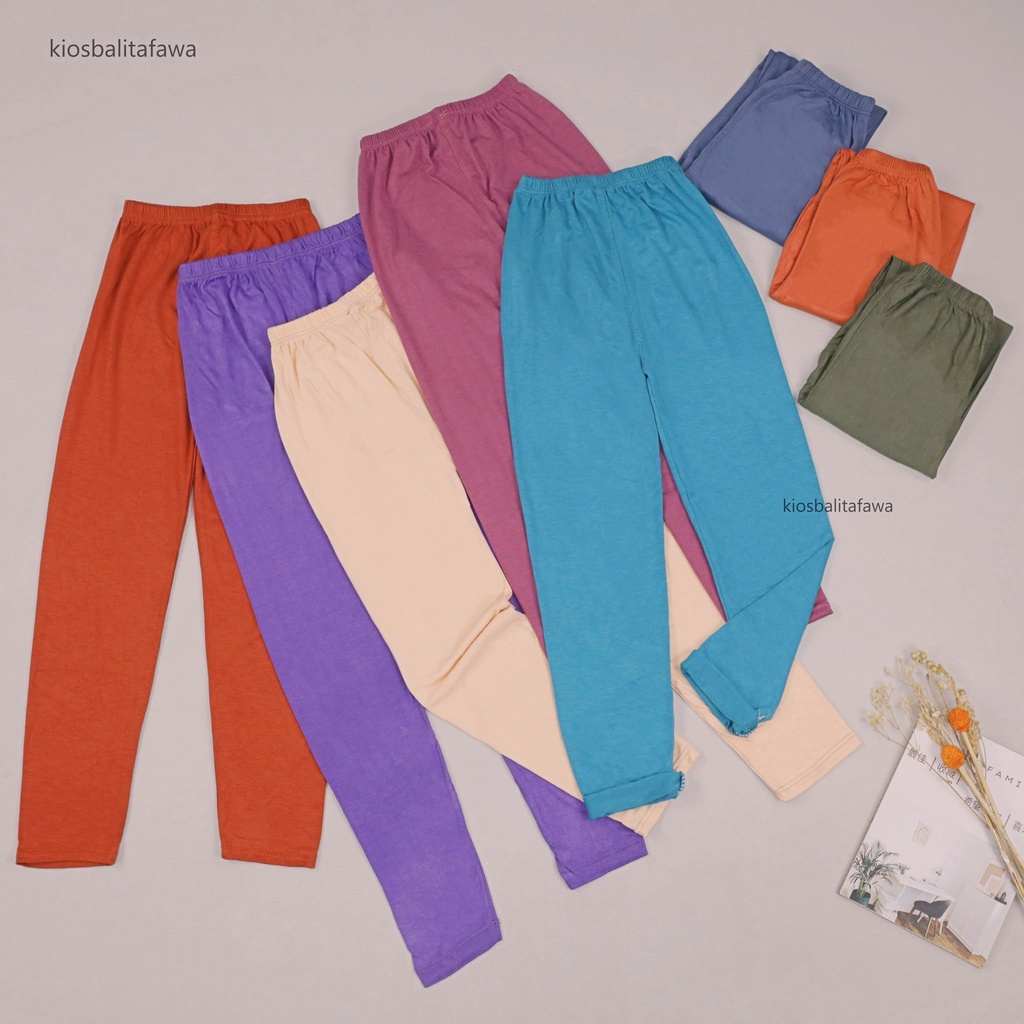 Legging Joya Size 7-8 Tahun / Leging Ketat Panjang Anak Perempuan Polos Dalaman Cewek Import Tebal