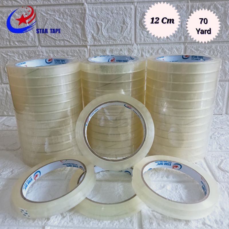 

Solasi Lakban Bening (Uk.1.2 cm x 70 Yard)