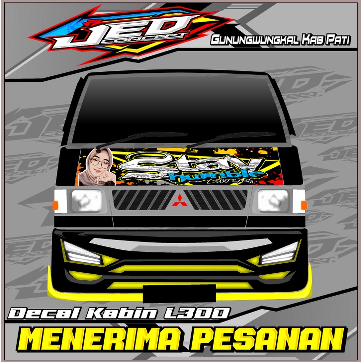 decal kabin depan l300 / stiker kabin depan l300 / sticker pick up