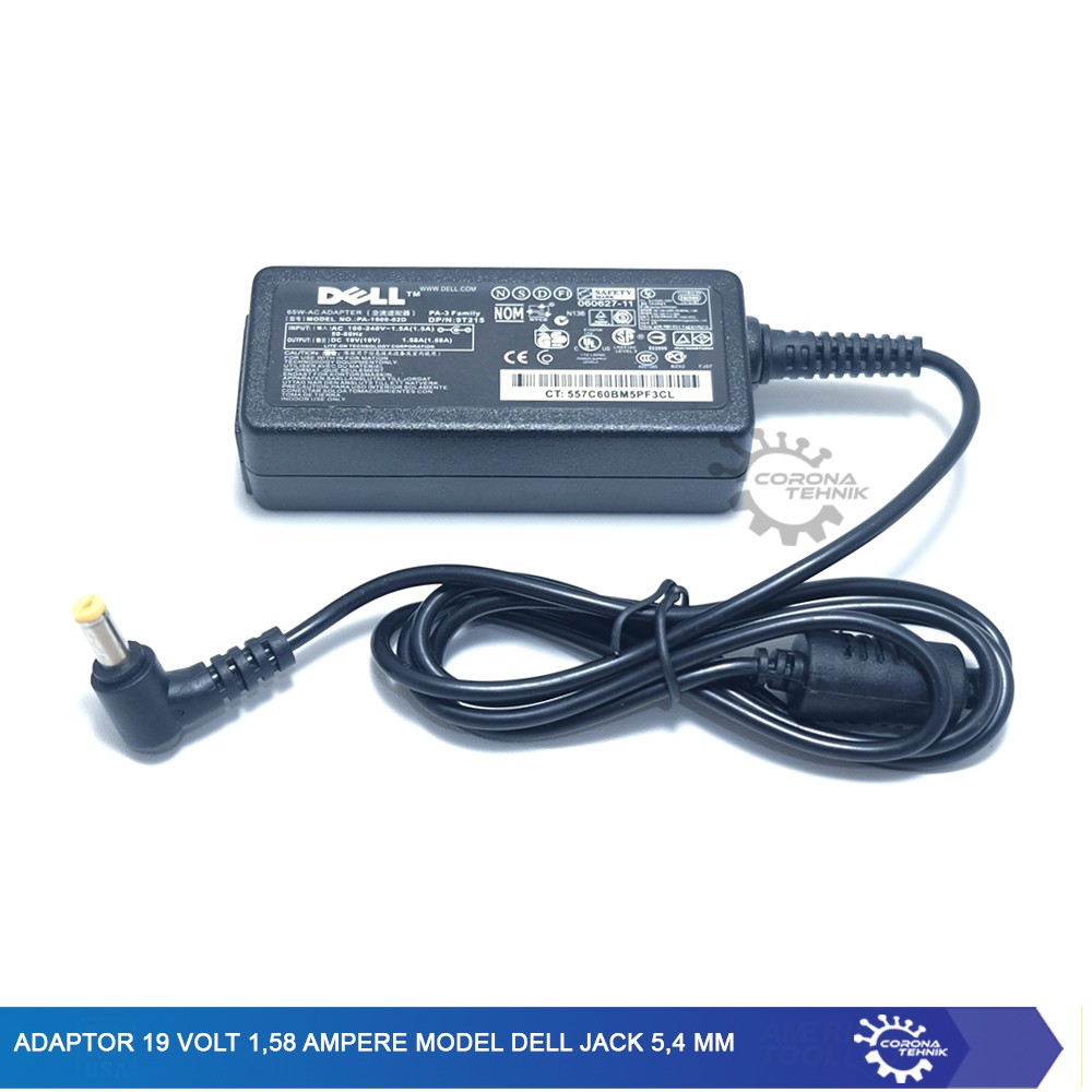 Model Dell Jack 5,4 mm Adaptor 19 Volt 1,58 Ampere