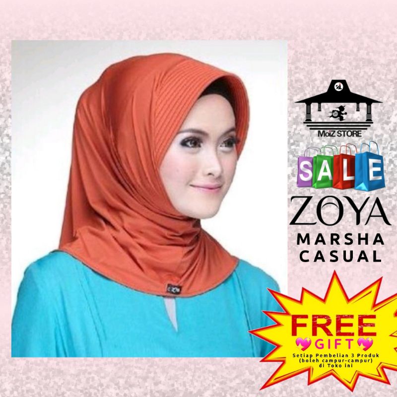 Zoya Jilbab Hijab Bergo Kerudung Krudung Polos Zoya Instan Instant Langsung Marsha SS Marsha SX Zoya