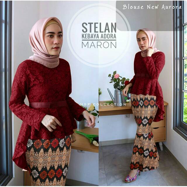 JC YU IMPORT Stelan Adora pinguin / Kebaya Duyung wanita kekinian (ada 7 warna)