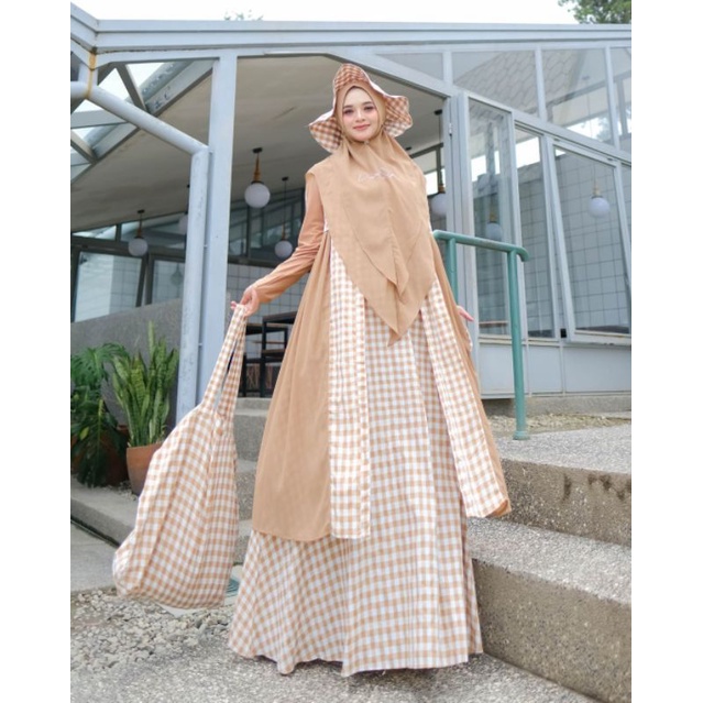 mika set syari original brand viendra syari mika set gamis viendra syar'i