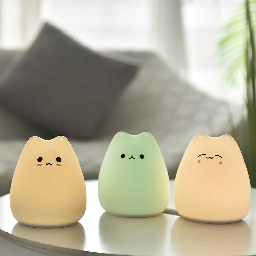 Little Cat Lampu Tidur LED RGB Light Model Cute Cat - LJC-124