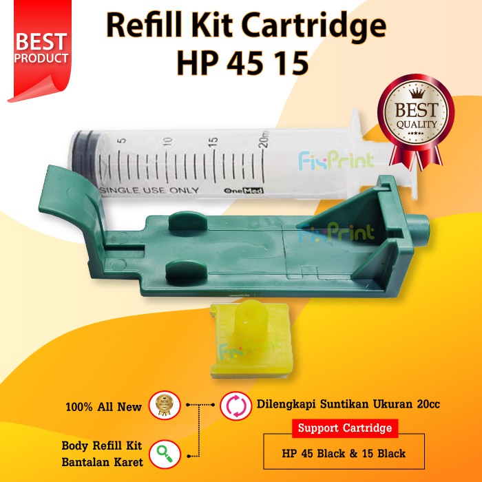 Refill Kit Klip Penyedot Tinta Cartridge HP 15 40 45 HP45 HP15 HP40