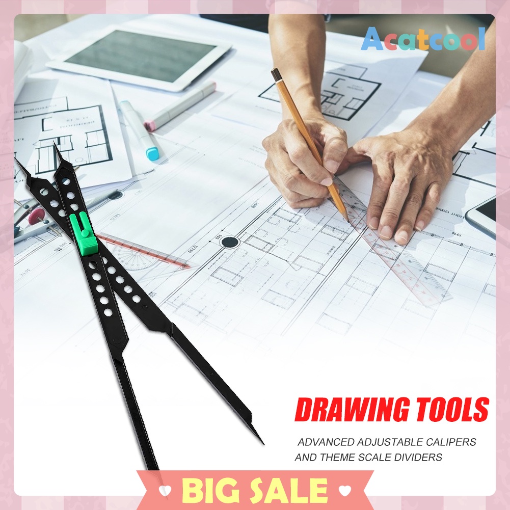 10 inch Art Drawing Ruler Adjustable Plastic Proportional Scale Divider