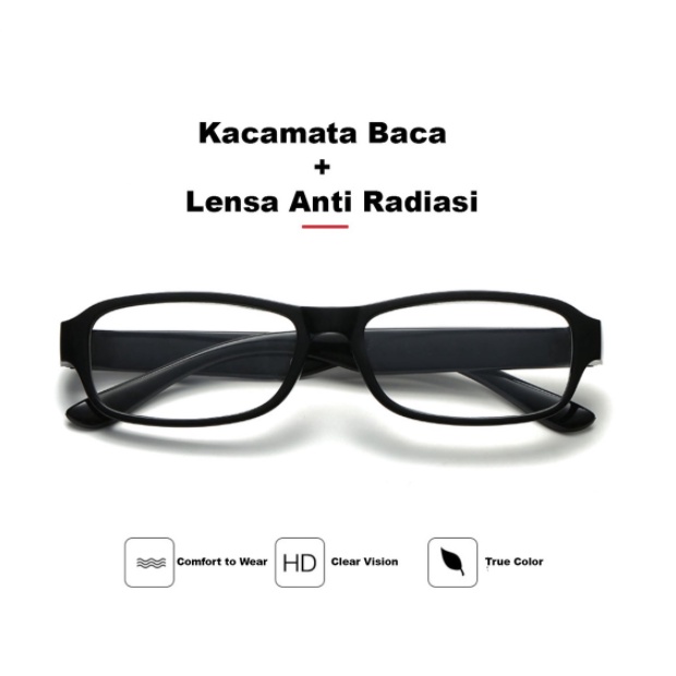 Kacamata Baca Lensa Plus Anti Radiasi +1.00 s/d + 4.00 Kacamata Pria Wanita Reading Glasses 309 Unisex Premium