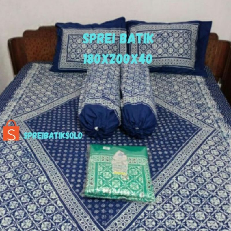 SPREI BATIK CAP KING SIZE 180x200 TINGGI 40CM