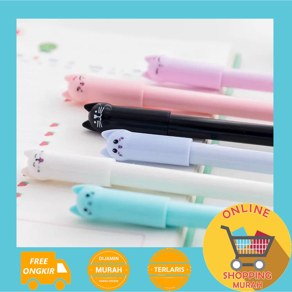 

[O.S.M] PENA KARAKTER KUCING 6 WARNA - PULPEN KUCING MURAH - ALAT TULIS SEKOLAH