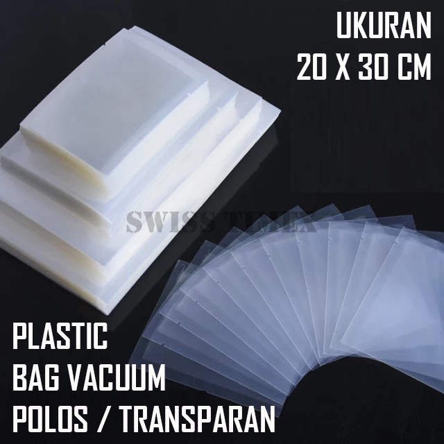 Plastik Bag Vakum (kedap Udara) 20x30 Cm Polos / Transparan Non Emboss