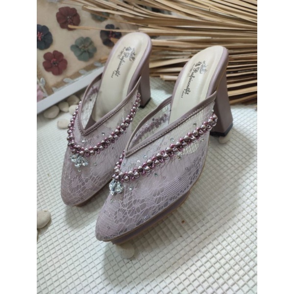 sepatu rafaizoutfit v mozza Mauve tinggi 9cm tahu