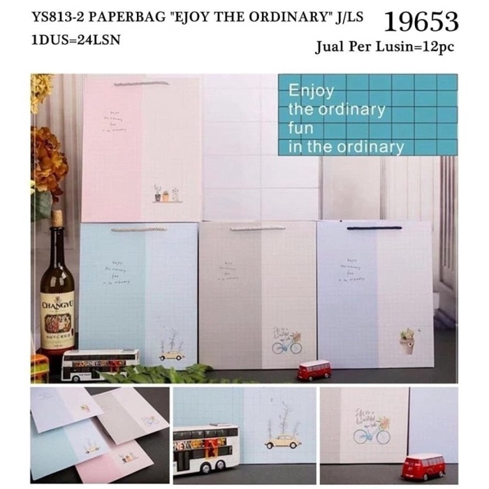 

(TERLARIS) PAPERBAG IMPORT MOTIF ENJOY THE ORDINARY