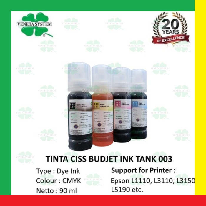 

VENETA Tinta Ecotank Ciss Infus 003/Tinta Ciss Infus Epson 003- 90ML