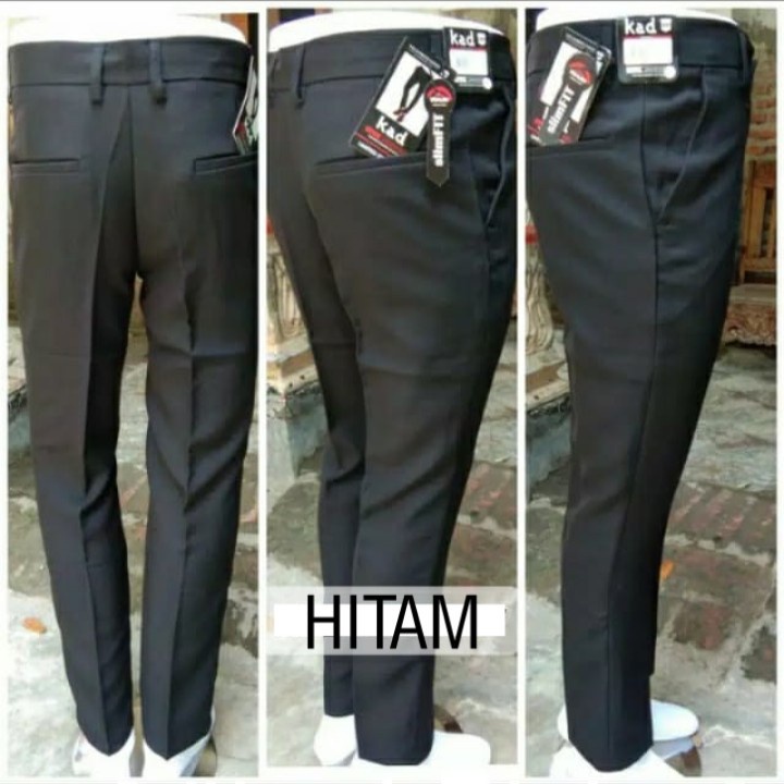 CELANA KANTOR FORMAL PRIA SLIMFIT BAHAN DASAR KAIN