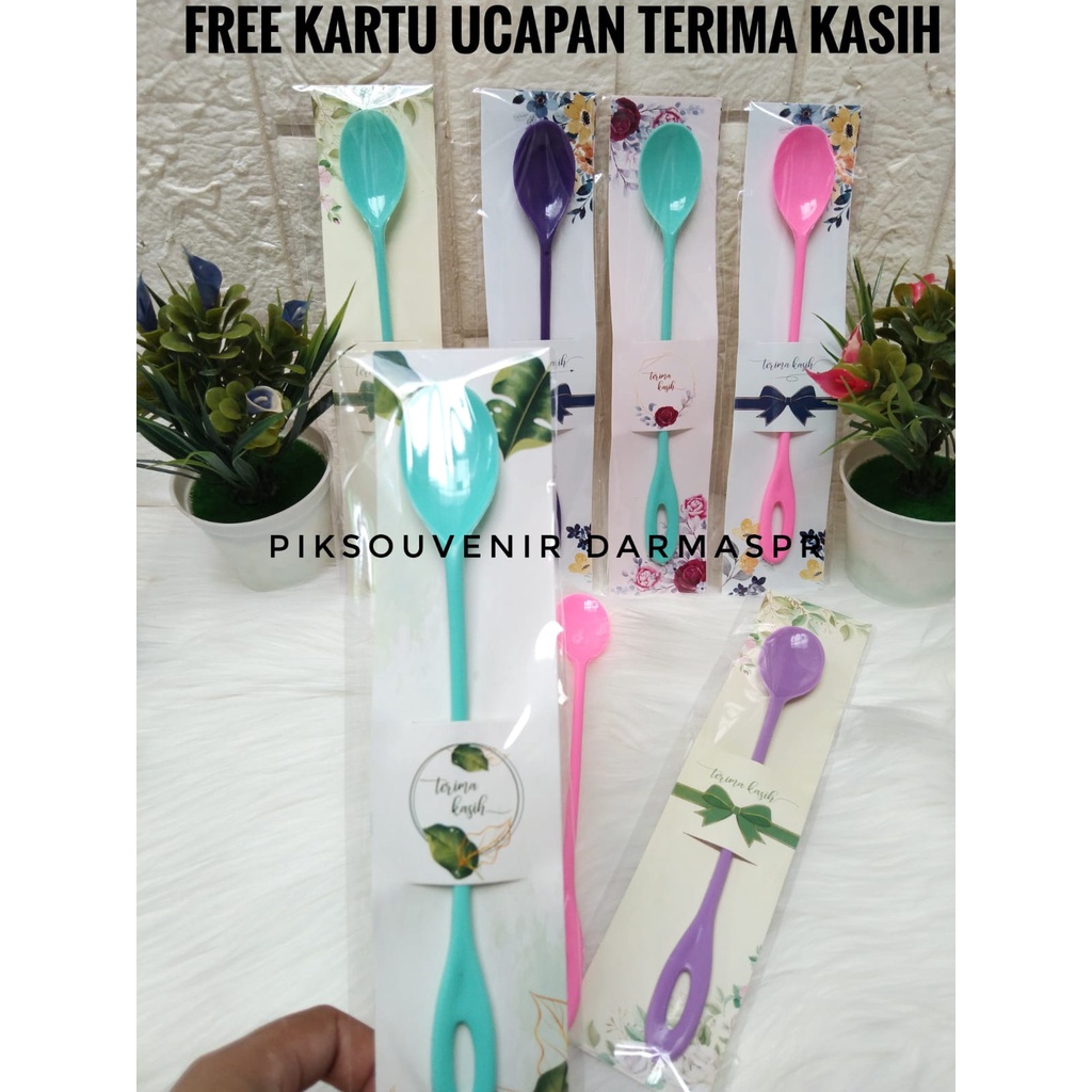 100 PCS Souvenir Sendok Jus Es Krim Kemas ALAS SHABBY Souvernir Hadiah Pernikahan Murah TERMURAH