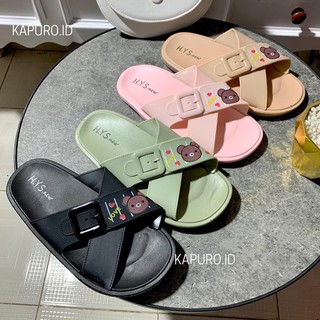 New Blc 1969 1 Sandal Wanita Jelly Import Selop Silang Gesver Porty Casual Shopee Indonesia