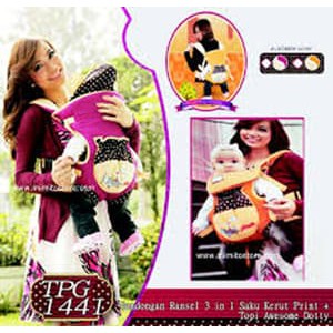 Gendongan Snobby Ransel 3 in 1 Saku Kerut Awesome Dotty TPG 1441