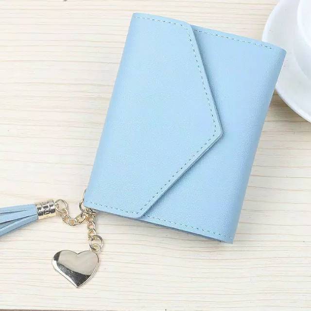 Dompet Wanita Lipat Tassel Model Pendek Import Korea