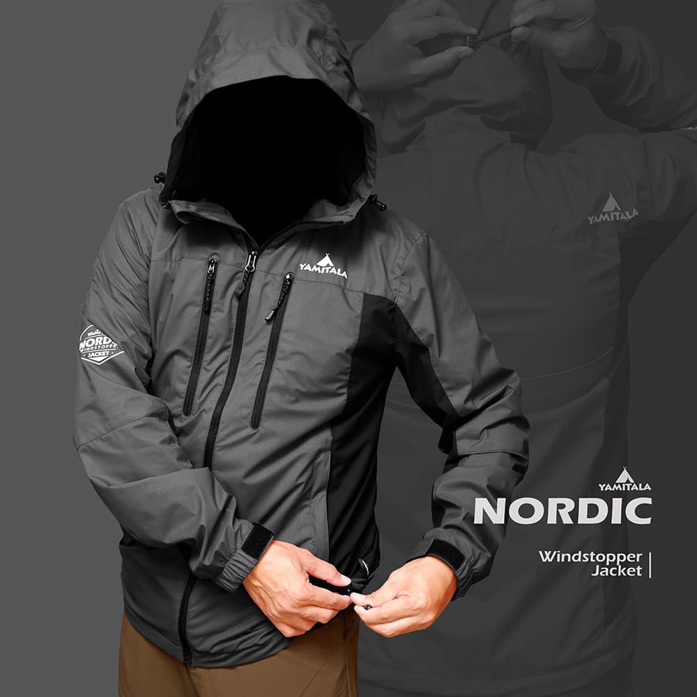 Thomgear Yamitala Nordic Windstopper Jacket Jaket Outdoor Inner Jaring Fabric 3 Layer