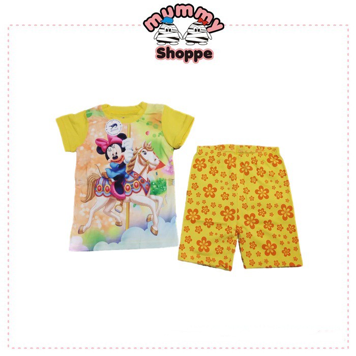 Baju Anak Perempuan Setelan Minnie Mouse J2 Short set 853 SMALL