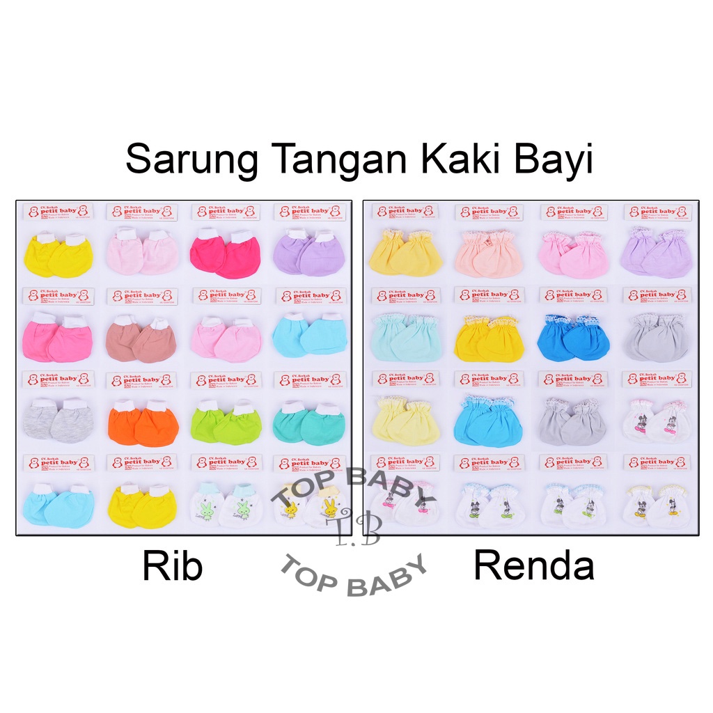 Sarung Tangan Dan Kaos Kaki Bayi 1 Set Petit Baby - 4592