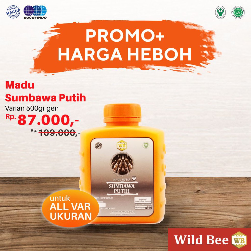 

[COD] Madu Sumbawa Putih 500gr / Lebah Apis Dorsata - Garansi Murni & Asli 100%