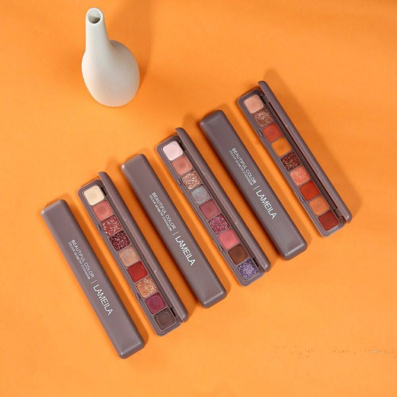 Lameila 3600 Eyeshadow Palette 9 Warna Matte and Glitter