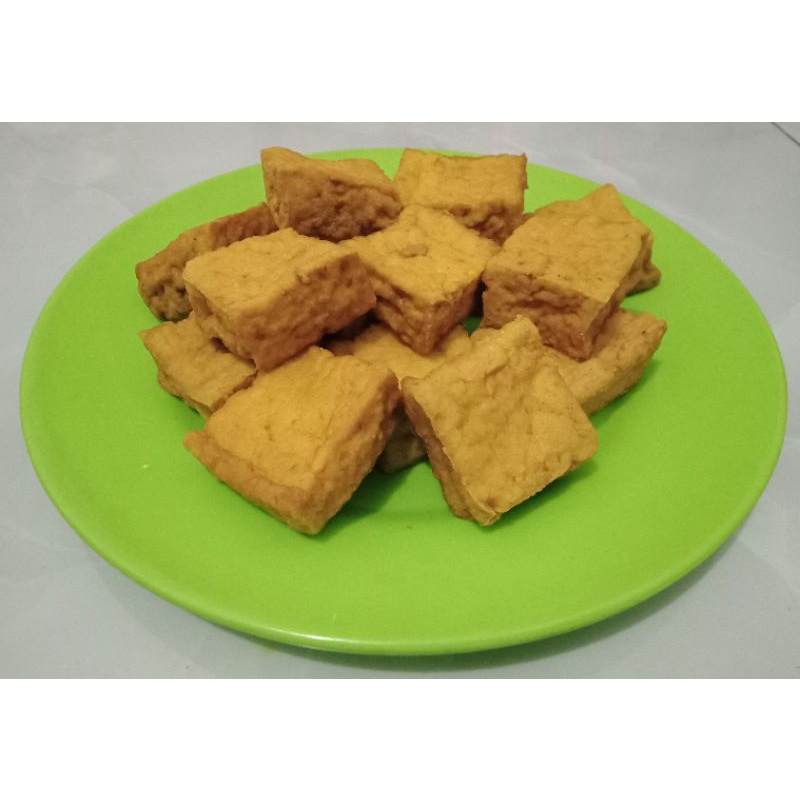 

Tahu Goreng Kotak Sedang (Rp 500/pcs)