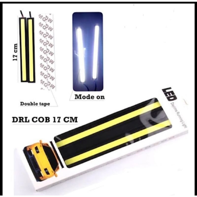 Lampu Variasi Mobil LED Strip DRL COB 17 Cm