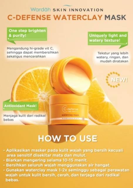 WARDAH C - Defense Waterclay Mask 30g