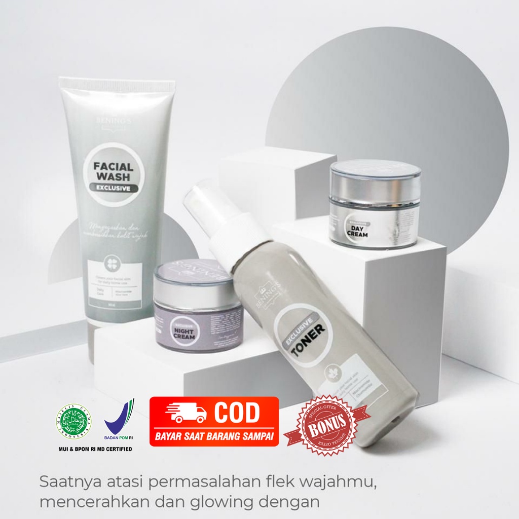 BENINGS PAKET EXCLUSIVE FOR FLEK HITAM BENINGS SKINCARE ORIGINAL BENINGS EXCLUSIVE