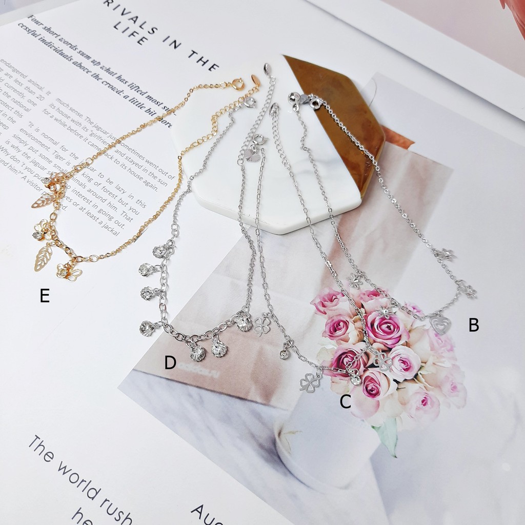 Gelang Kaki Wanita Xuping Premium Asli Anti Karat Nori Ukir Jurai Merica - BB605