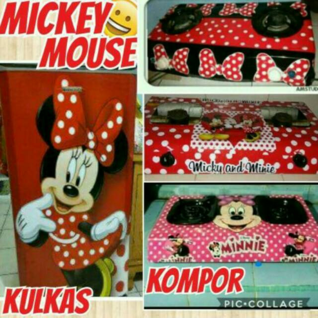 Stiker kulkas dan kompor mickey