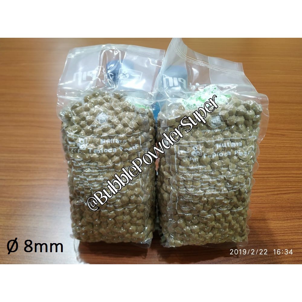 BOBBA / BOBA PEARL / TAPIOCA PEARL / BUBBLE / PROMO !! - Bubble Tapioka Hitam Premium / Black Tapioca Pearl (8mm) @1kg - IT PIN / ITPIN BOBA - Super Quality