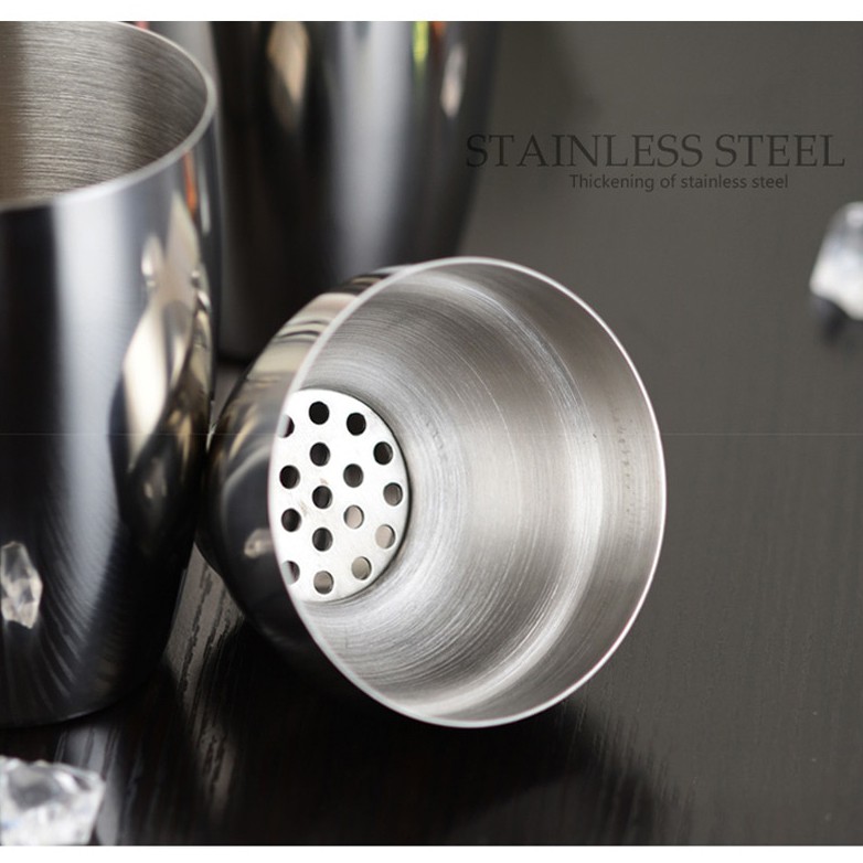 Bartender Drink Bar Set 6 in 1 Cocktail Shaker pengocok minuman Stainless Steel 550ml