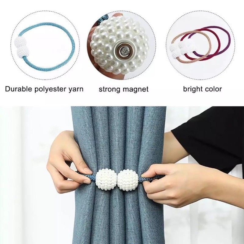 Tali Gorden Magnet / Pengikat Tirai Magnetic Dekorasi Jendela Pengikat Hordeng Gorden Curtain Rope