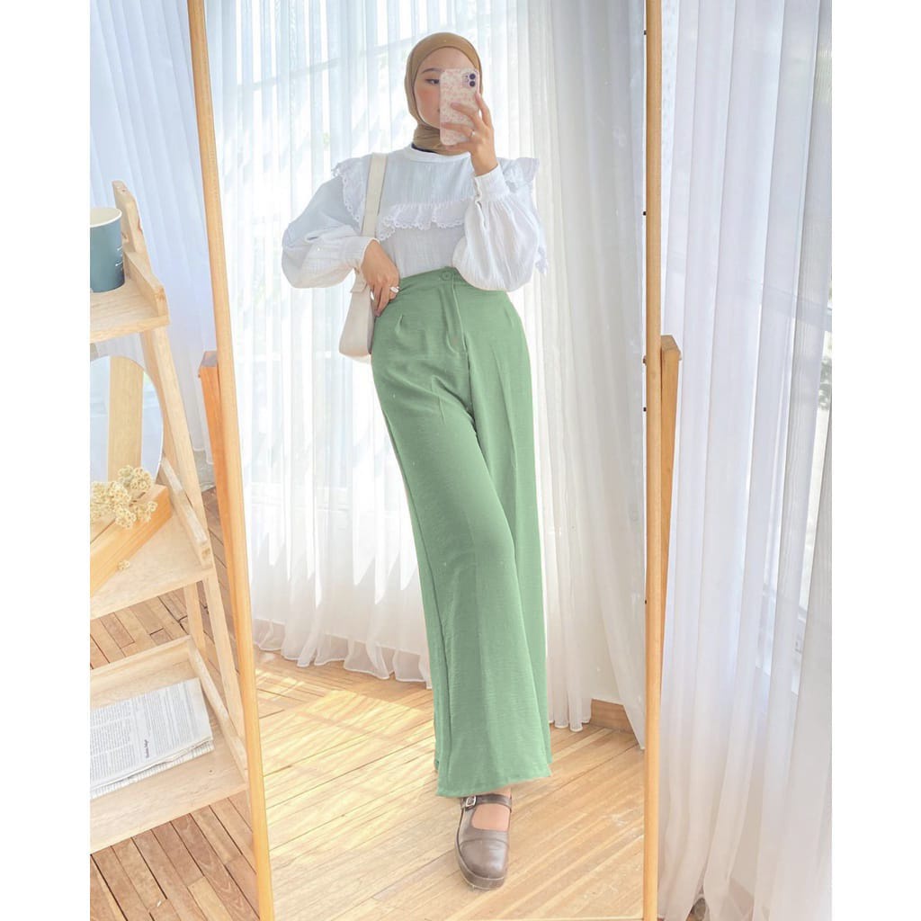 HIGHWAIST PREMIUM KULOT POLOS / CELANA PREMIUM / CELANA KULOT TERBARU