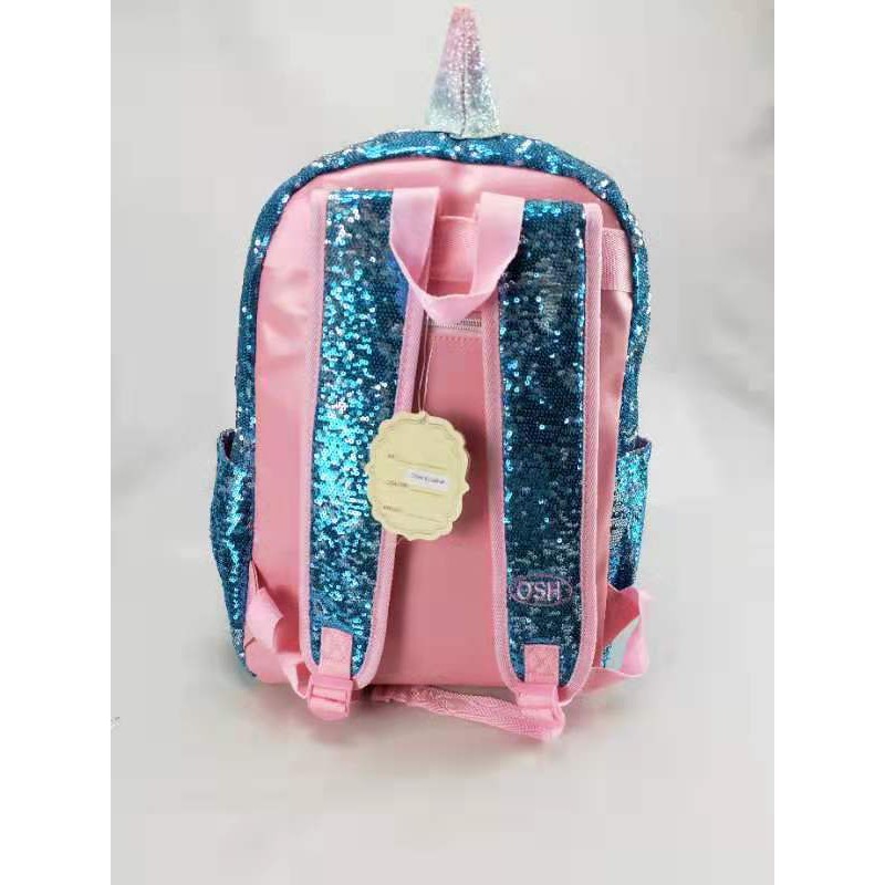 TERBAIK CUCI GUDANG TAS RANSEL /Backpack Sekolah / Fashion SD / Remaja Gambar KUDA Pony Sequin Usap IMPORT16inch