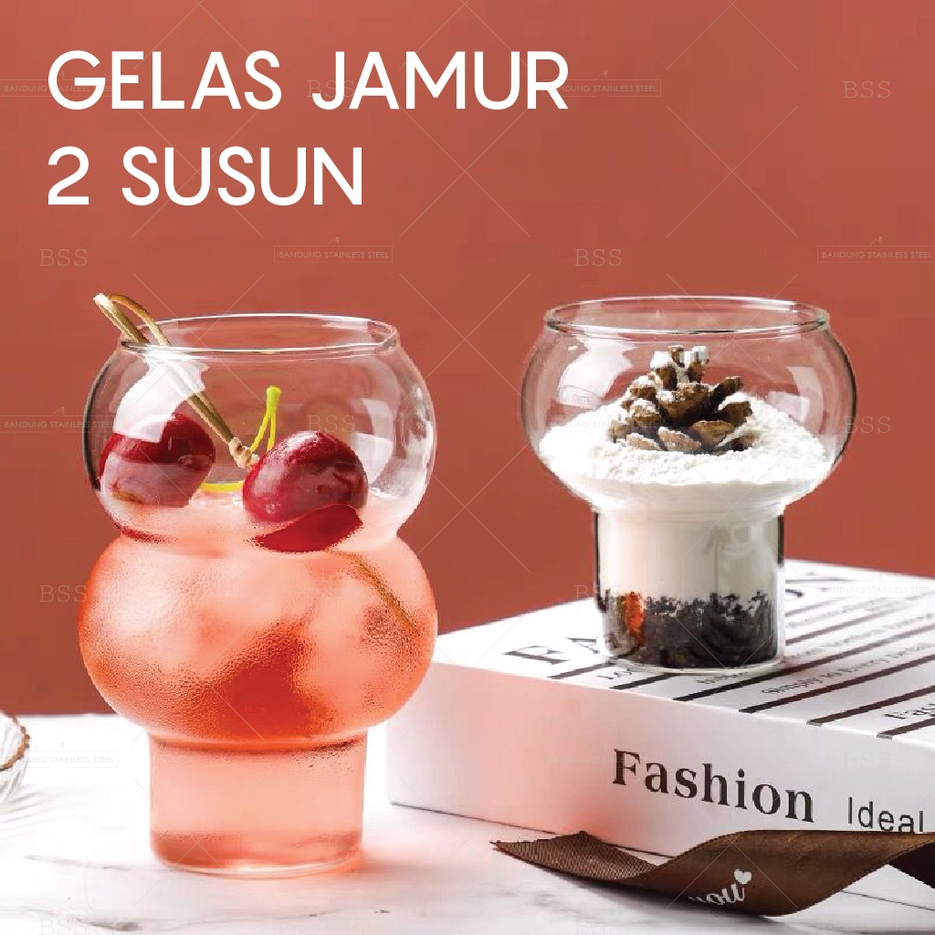 Gelas Mojito Kristal Kaca Lucu Bulat Cocktail Jus Cantik Drinking Glass Cafe
