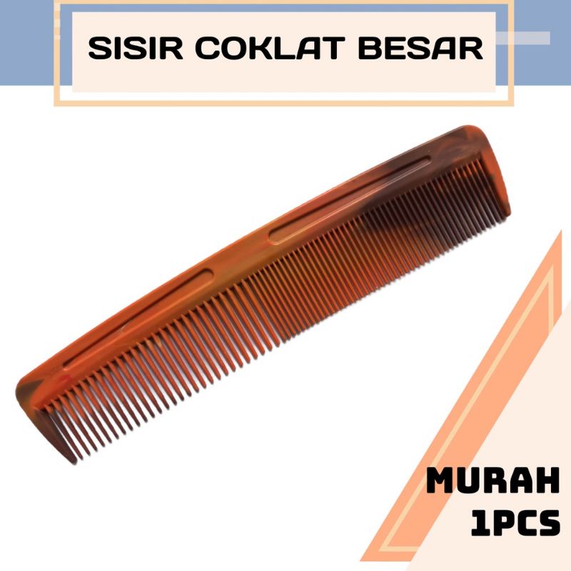 Sisir Wanita / Pria Dewasa Coklat Besar 1 pcs