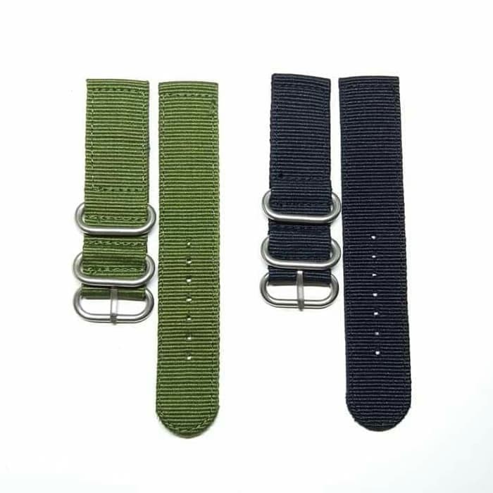 Tali jam tangan Zulu nylon kanvas strap Canvas putus 20mm 22mm 24mm