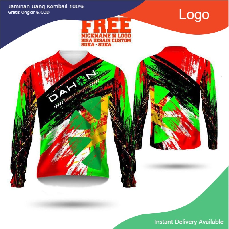 Jersey Sepeda DAHON classic folding bike Baju sepeda gowes lengan panjang