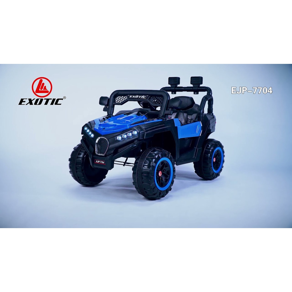 Mobil Aki Anak EMT-7704 Jeep Rubicon EXOTIC (Remote + Aki + Charger)-6