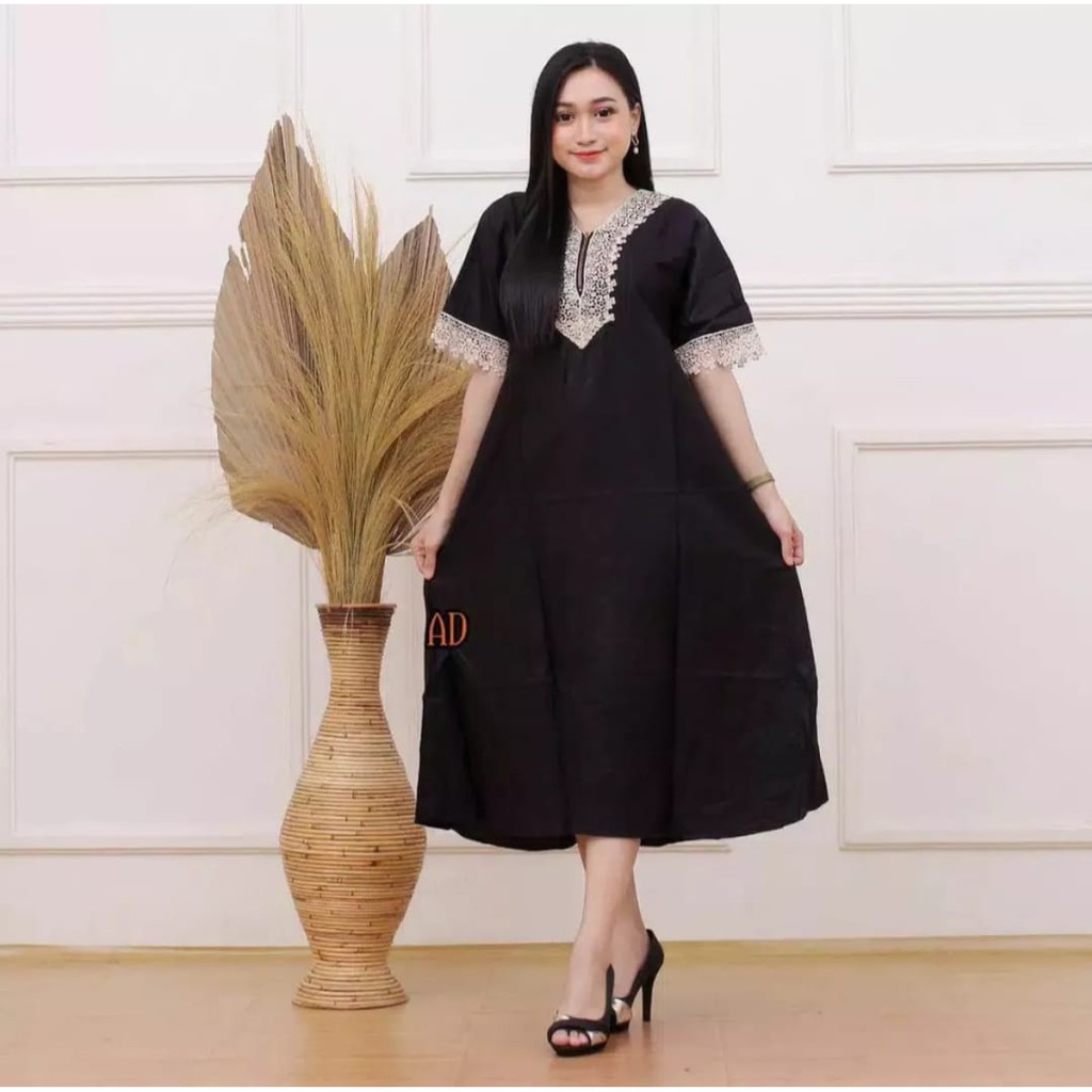 DASTER ARAB ZEEMA | RAYON SUPER GRADE A | RESLETING DEPAN BUSUI | RENDA MILO dengan potongan 37%! Ha-Zera hitam