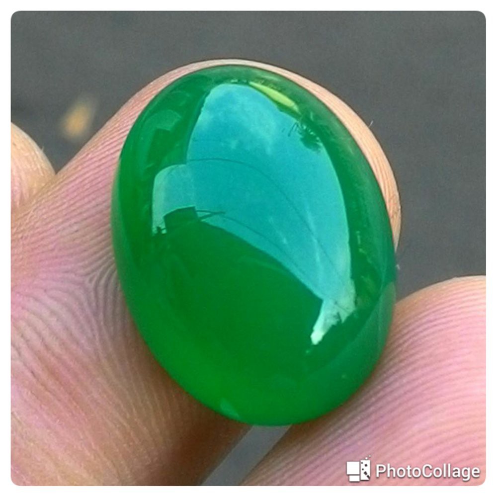 PROMO TERMURAH !!! NATURAL TOPAZ GREEN CHALCEDONY [ BUY 3 FREE 1 ]