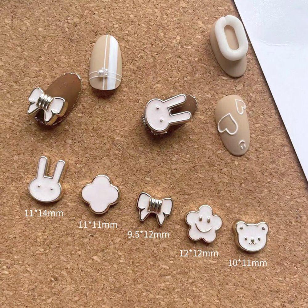 Mxbeauty Kartun Pesona Kuku Fashion Shiny Studs Pendant DIY Metal Bow Ujung Jari Ornamen Nail Art Perhiasan