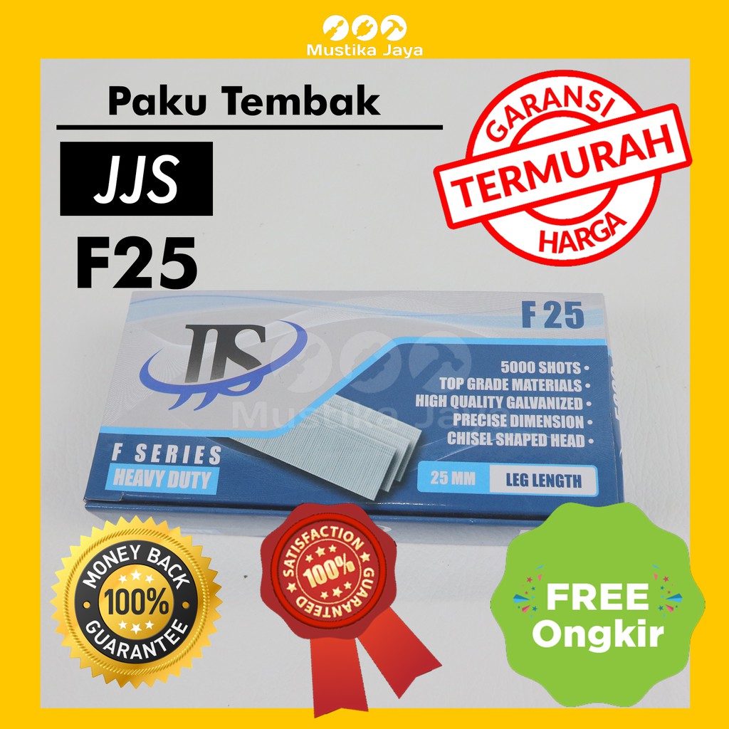 Refill Isi Air Nailer Gun Paku Tembak Angin F25 JJS Besi Stapler Gun