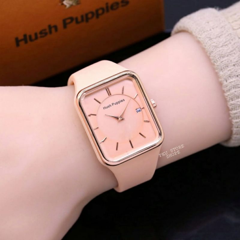 (PROMO☑️) JAM TANGAN WANITA | JAM TANGAN WANITA TERBARU | JAM TANGAN WANITA HUSS PUPPIES TERMURAH STRAP RUBBER | JAM TANGAN WANITA KASUAL DAN SIMPLE | JAM TANGAN WANITA ANALOG TANGGAL AKTIF | JAM TANgN WANITA PERSEGI TALI KARET MURAH BAGUS DAN VIRAL